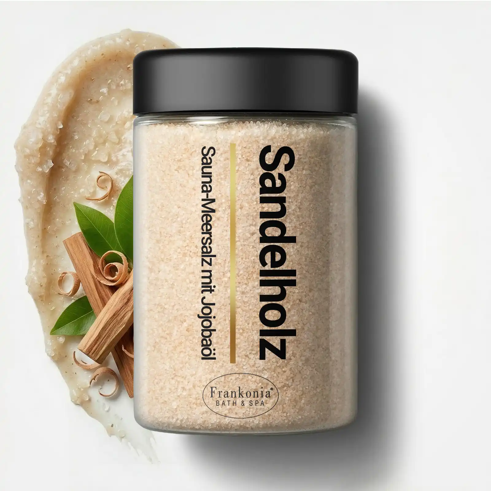 Premium Sauna Meersalz Peeling Sandelholz