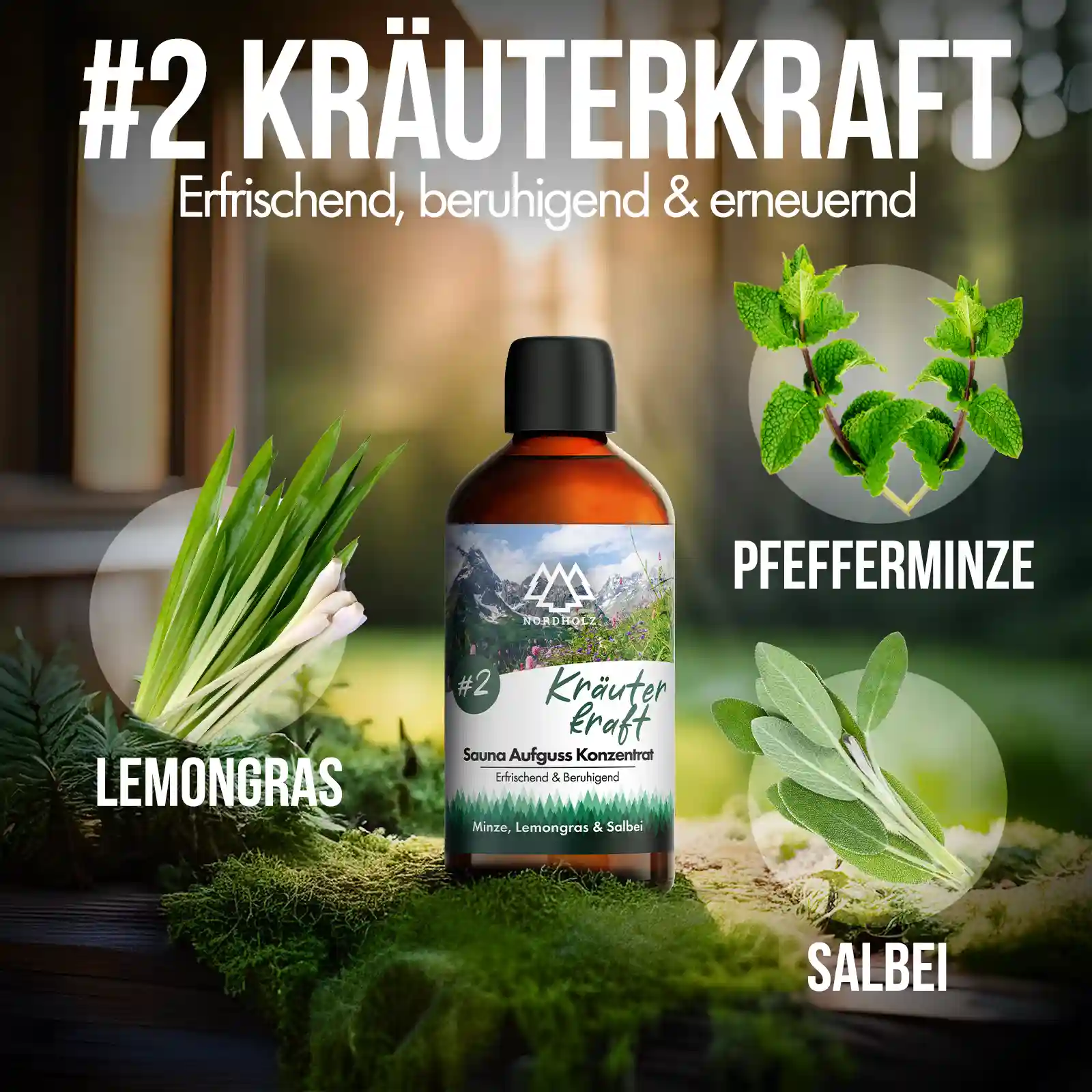 Sauna Aufguss Konzentrat #2 Kräuterkraft - Image 2