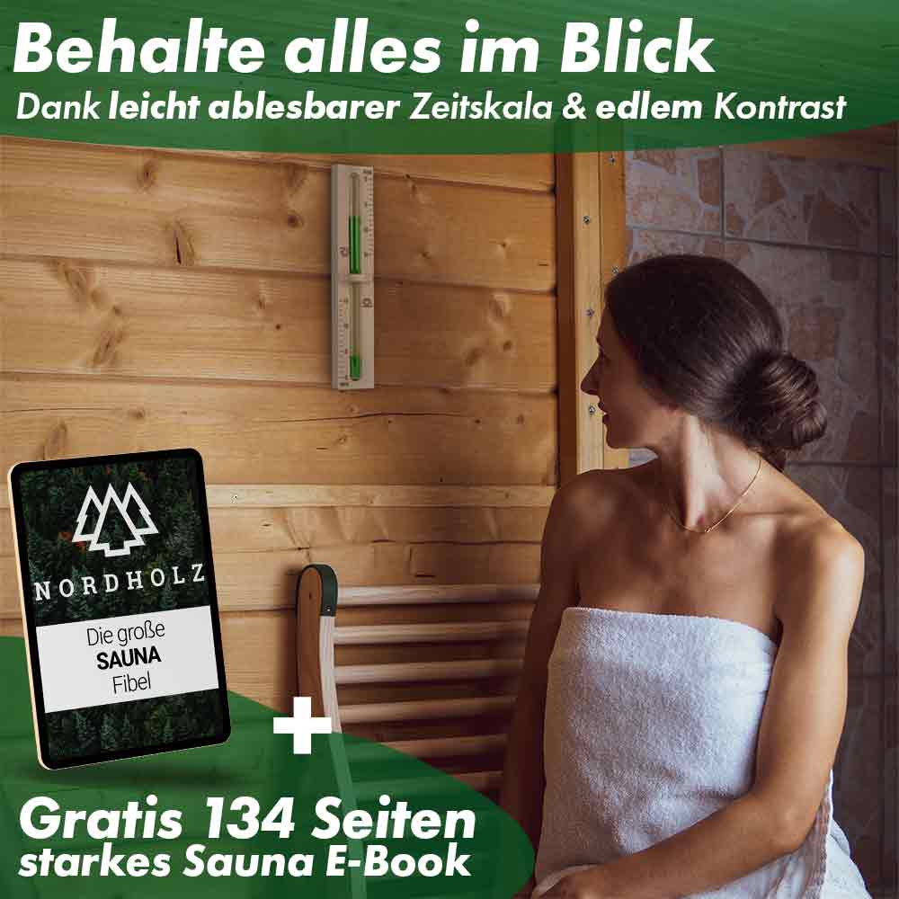 Sauna Hygrometer Alu + Sauna Sanduhr Bundle - Image 6