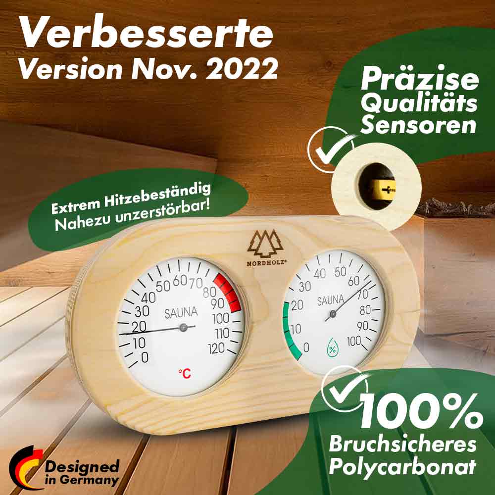 Sauna Thermo-Hygrometer Doppelt 2in1 - Image 4