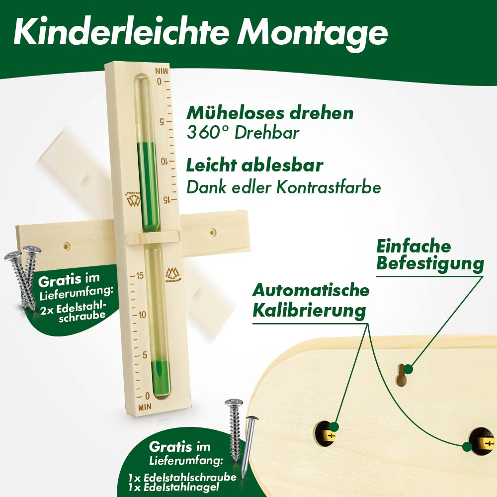 Sauna Hygrometer Doppelt + Sauna Sanduhr Bundle - Image 3