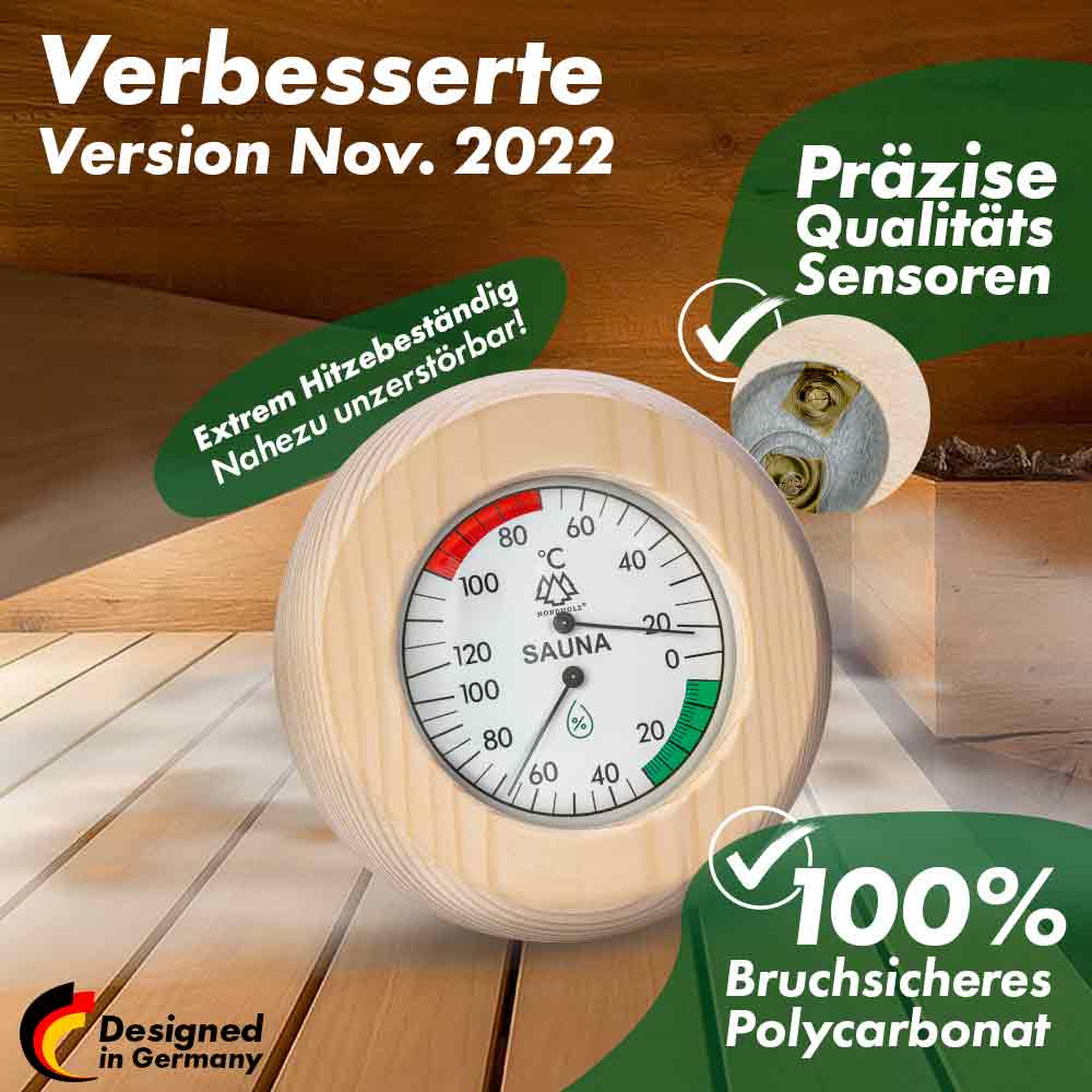 Sauna Hygrometer Holz + Sauna Sanduhr Bundle - Image 5