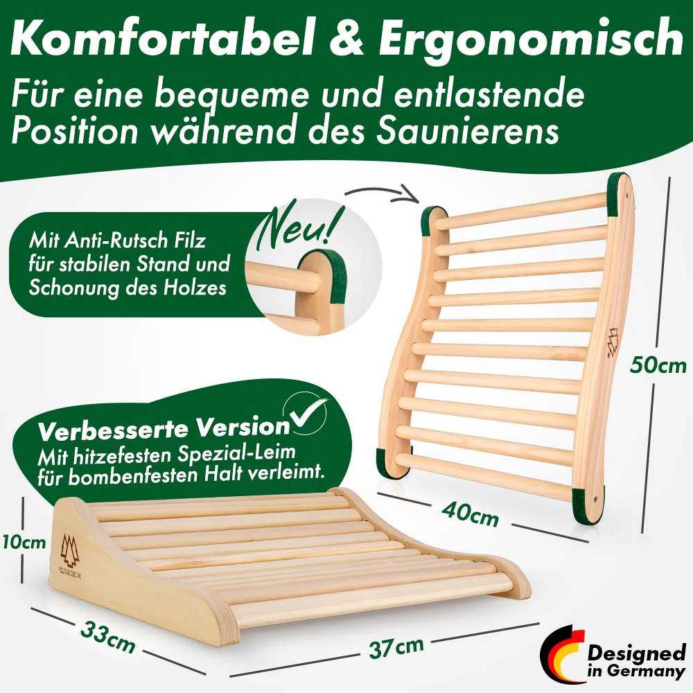 Sauna Kopfstütze + Sauna Rückenlehne Set - Image 3