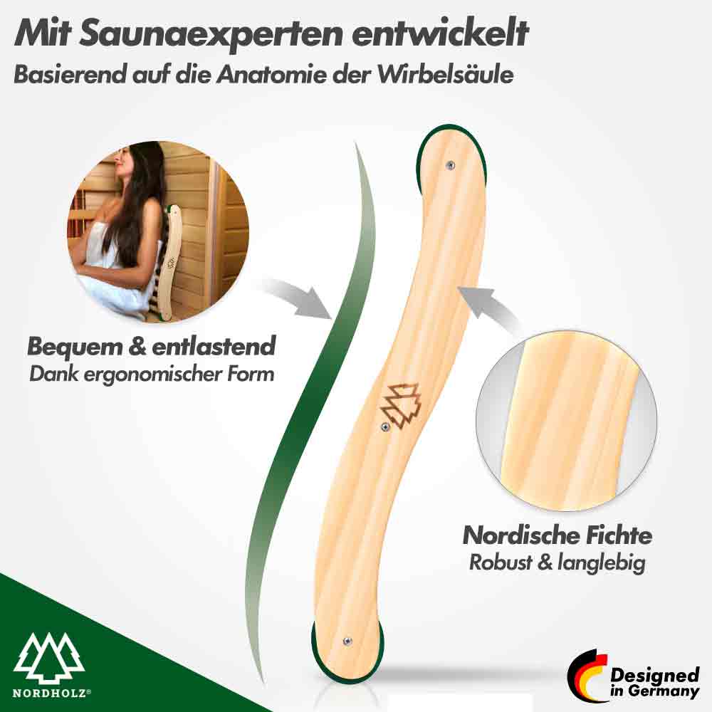 Ergonomische Sauna Rückenlehne - Image 3